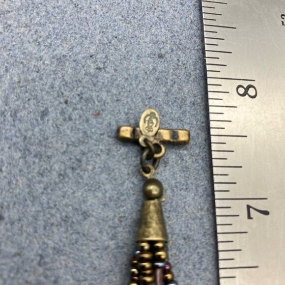 Kirk's Folly Vintage Bracelet 7 In Multi-Strand Beaded Gold Toggle Pink Blue - Picture 6 of 6